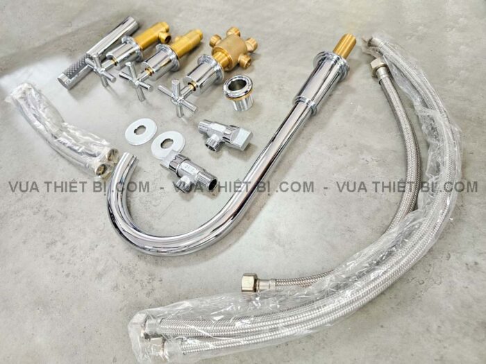 Vòi sen bồn tắm Caesar AS143C 5 lỗ gắn bồn nóng lạnh - Ảnh 10