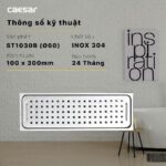 Phễu thoát sàn CAESAR ST1030B 100x300mm phi 60 - Ảnh 6