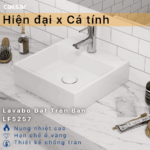 Chậu lavabo đặt bàn CAESAR LF5257 - Ảnh 8