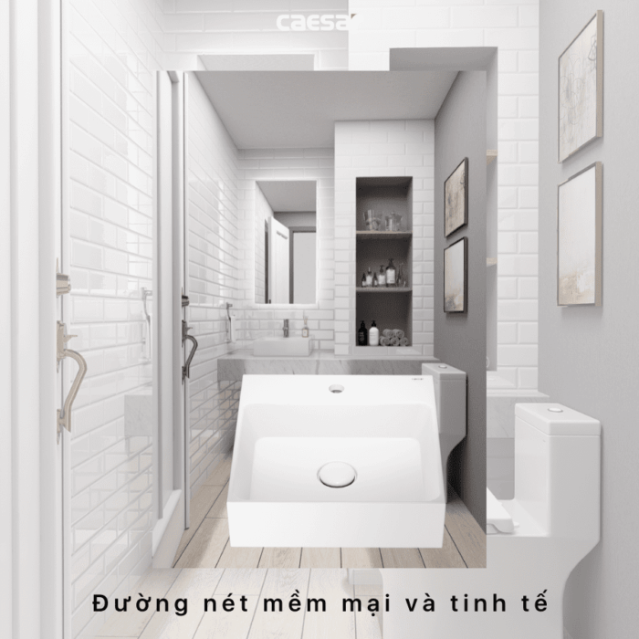 Chậu lavabo đặt bàn CAESAR LF5257 - Ảnh 11