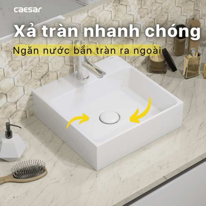 Chậu lavabo đặt bàn CAESAR LF5257 - Ảnh 16
