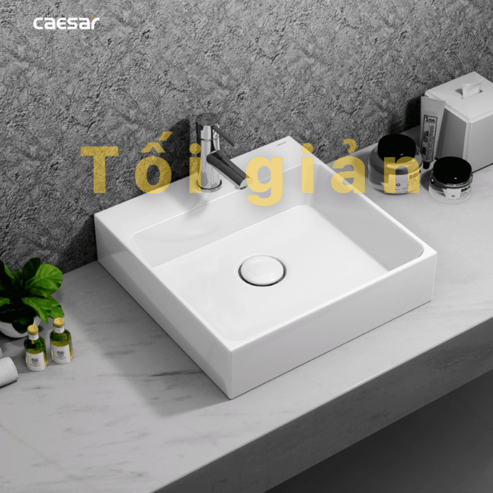 Chậu lavabo đặt bàn CAESAR LF5255 - Ảnh 4