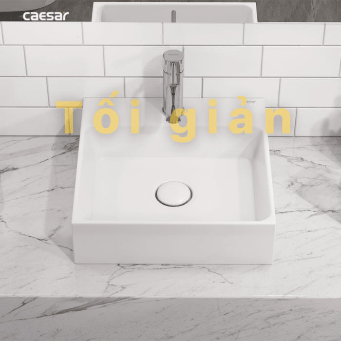 Chậu lavabo đặt bàn CAESAR LF5257 - Ảnh 4