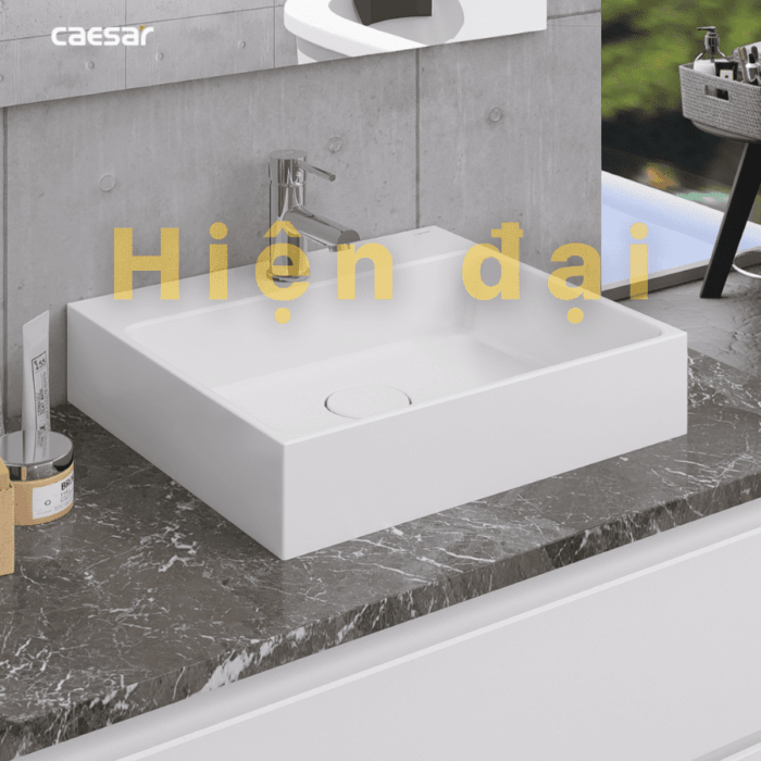 Chậu lavabo đặt bàn CAESAR LF5257 - Ảnh 6