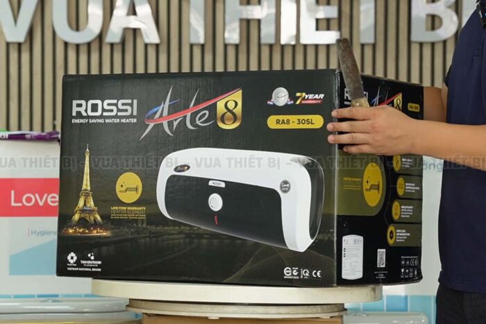 Bình nóng lạnh ROSSI ARTE8 30L lít ngang RA8 30SL gián tiếp 2500w - Ảnh 11