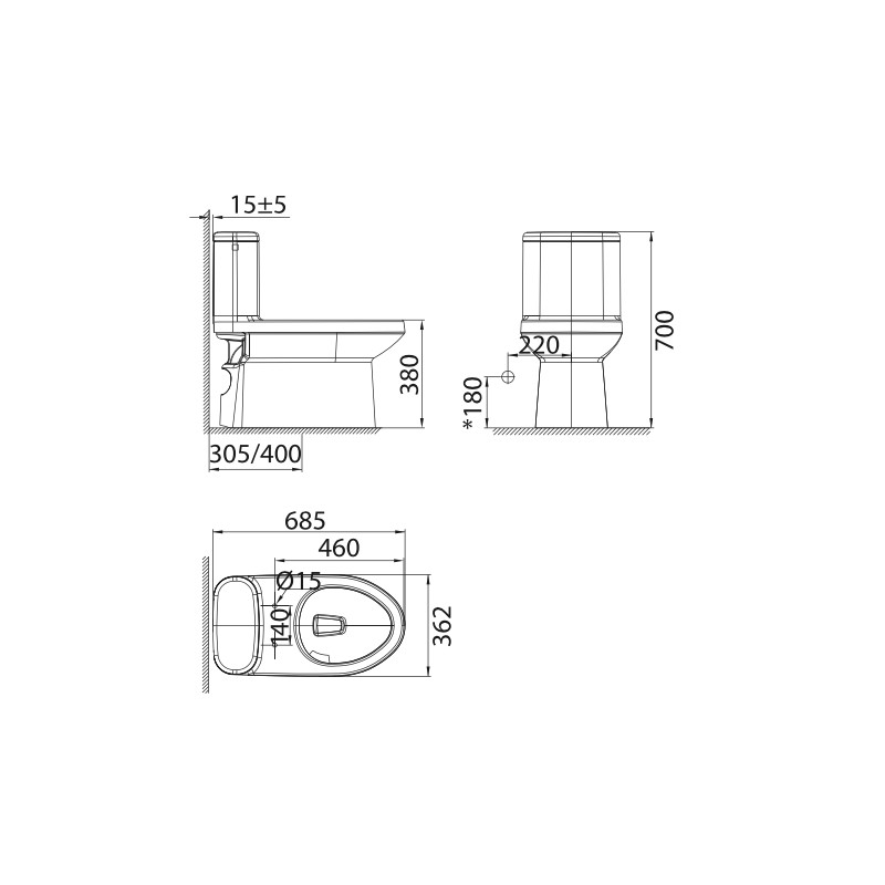 AMERICAN STANDARD WP-1841S3 - Bồn cầu thông minh nắp rửa cơ Cadet