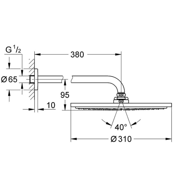 Bát sen âm tường Grohe Atrio 26066AL0 - Ảnh 2