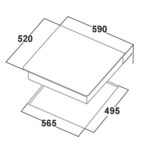 Bản vẽ kích thước Bếp điện từ ba FANDI FD-322IH