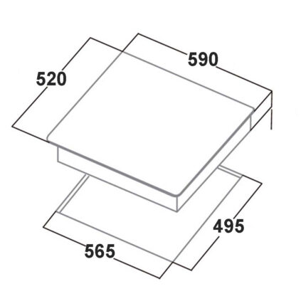 Bản vẽ kích thước Bếp điện từ ba FANDI FD-322IH