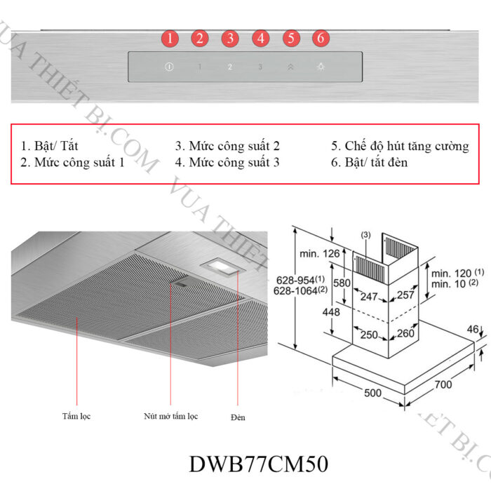 THÔNG-TIN-MÁY-HÚT-MÙI-BOSCH-DWB77CM50-SERIE-6-70cm