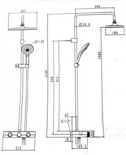 Bộ Sen Cây Cảm Biến Nhiệt Độ American Standard WF-4955 Dòng Easyset 2