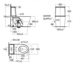 AMERICAN STANDARD 2307-WT - Bồn cầu 2 khối nắp êm Acacia Evolution 1 Bồn Cầu Hai Khối American Standard 2307-WT Dòng Acacia E 2