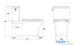 AMERICAN STANDARD VF-2781 - Bồn cầu 2 khối nắp êm Kastello 1 Bồn Cầu Hai Khối American Standard VF-2781 Dòng Kastello 2