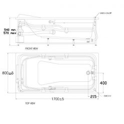 Bồn Tắm Âm Sàn American Standard 7120-WT Dòng Tonca 2