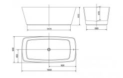 Bồn Tắm Đá Đặt Sàn Zenistone American Standard BTAS9831 2