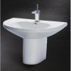 Chậu Lavabo Caesar LF2270 PF2470 Chân Ngắn Treo Tường 1