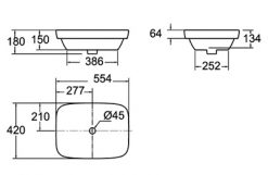 Chậu Rửa Lavabo Đặt Bàn American Standard WP-F646 Dòng Cygnet 2