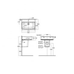 Chậu Rửa Lavabo Treo Tường American Standard Acacia E 0507W-WT/0707-WT Chân Ngắn 2