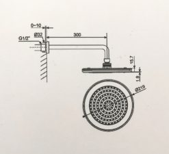 Đầu Sen Phun Mưa American Standard WF-9055 Âm Tường 2