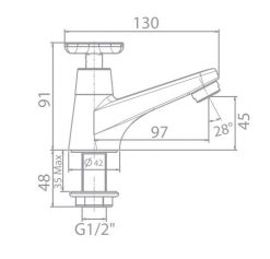 Vòi Chậu Lạnh American Standard WF-T701 2