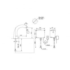 Vòi Chậu Lavabo Cảm Ứng American Standard WF-8815 2