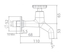 Vòi Lạnh Gắn Tường American Standard WF-T702 2