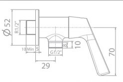 AMERICAN STANDARD WF-T604 - Vòi sen tắm nước lạnh 1 Vòi Sen Lạnh Gắn Tường American Standard WF-T604 2