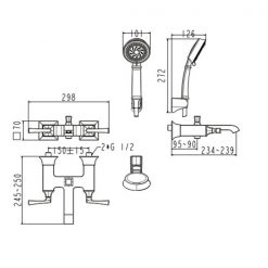 Vòi Sen Tắm American Standard Ventuno WF-1611 Nóng Lạnh 2