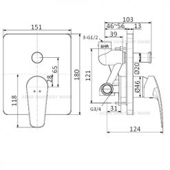 AMERICAN STANDARD WF-0921 - Vòi sen âm tường 1 Vòi Sen Tắm American Standard WF-0921 Âm Tường 2