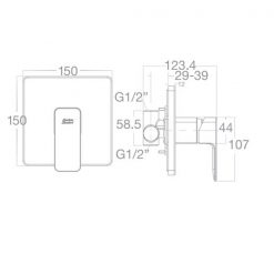 Vòi Sen Tắm American Standard WF-1322 Âm Tường 2