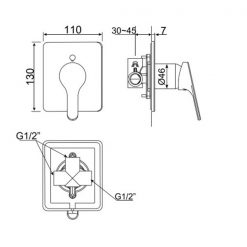 Vòi Sen Tắm American Standard WF-1422 Âm Tường 2