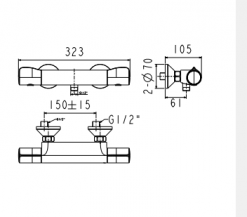 Vòi Sen Tắm Nhiệt Độ American Standard WF-4950 2