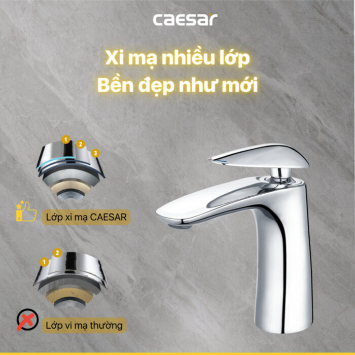 Vòi lavabo CAESAR B810CU nóng lạnh