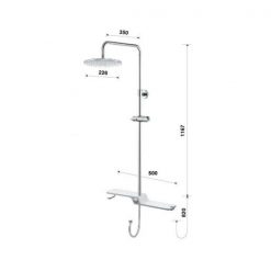 CAESAR BS126 - Vòi sen cây 1 Bộ vòi sen cây đứng CAESAR BS126 Nóng Lạnh 2