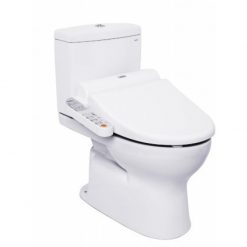 Bồn cầu TOTO 2 khối CS320PDRW7 thoát ngang nắp điện tử