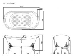 Bồn tắm gang tráng men TOTO FBY1756PTNE#W 2