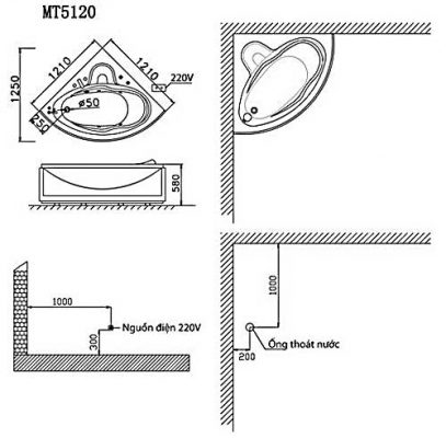 Bồn-tắm-góc-xây-massage-Caesar-MT5120A-407x400