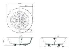 Bồn tắm TOTO PPY1720PTE#P NTP003E 2