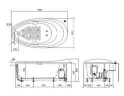 Bồn tắm TOTO PPYB1610LHPTE#P PPYB1610LHPTE#S 2
