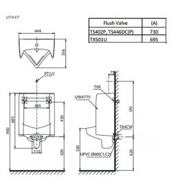 Bồn tiểu nam TOTO UT447R 2
