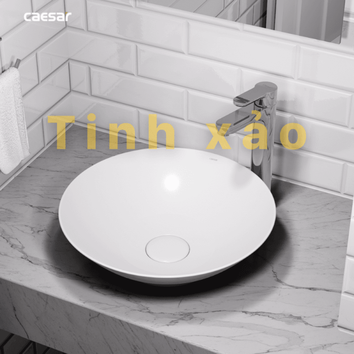 Chậu lavabo đặt bàn CAESAR L5221 - Ảnh 7