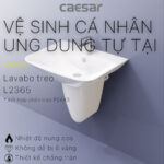 chậu lavabo treo tường CAESAR L2365 P2443 chân lửng - Ảnh 4
