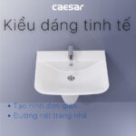 chậu lavabo treo tường CAESAR L2365 P2443 chân lửng - Ảnh 10
