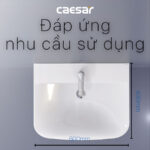 chậu lavabo treo tường CAESAR L2365 P2443 chân lửng - Ảnh 6