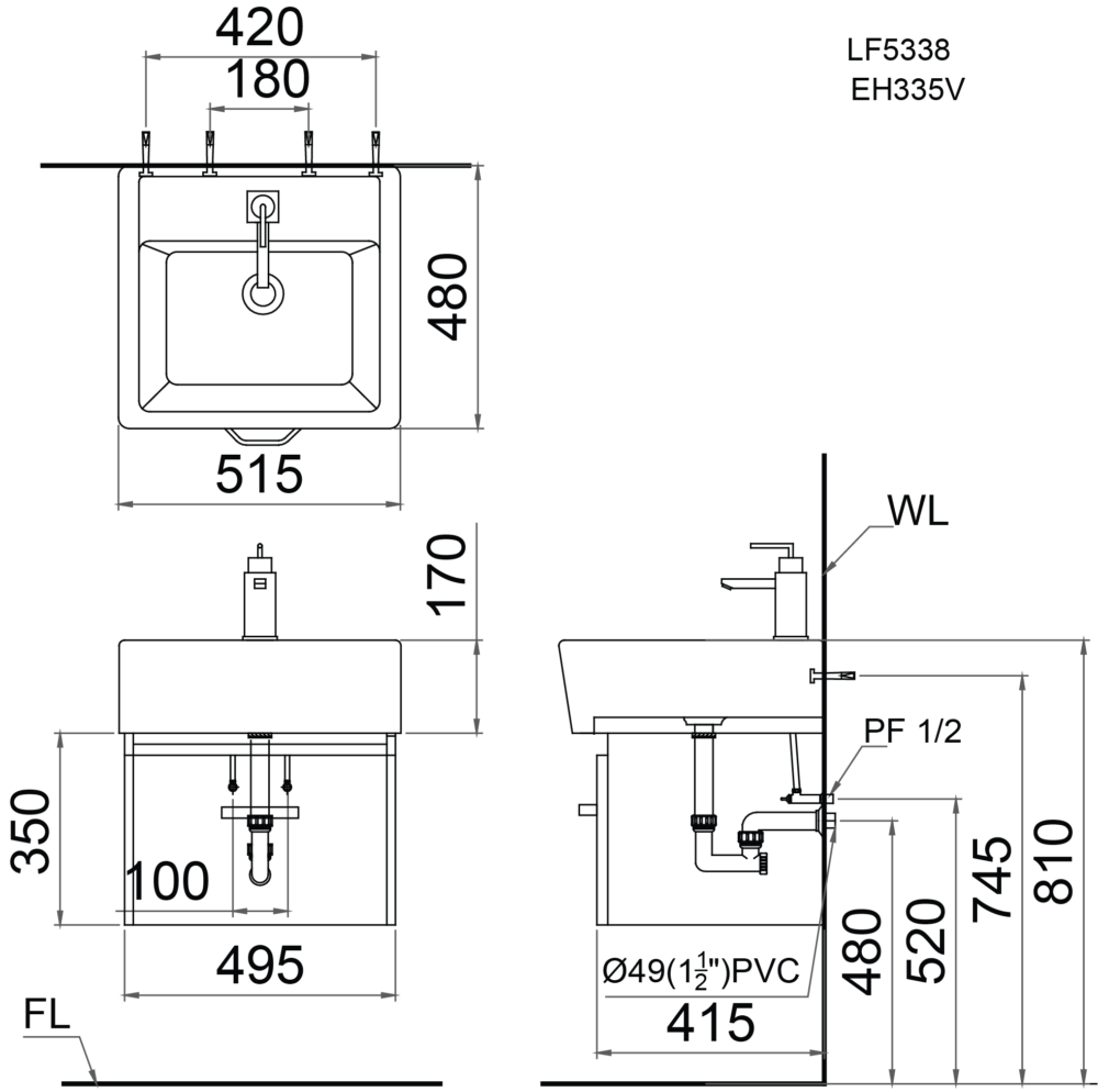 CAESAR LF5338 - Chậu lavabo đặt bàn