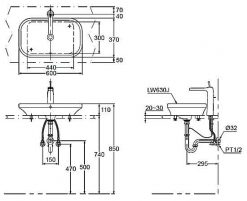 CHẬU RỬA LAVABO ĐẶT BÀN TOTO LW630JW F 2