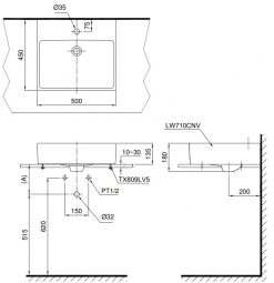 TOTO LT710CTRM - Chậu lavabo đặt bàn 1 Chậu rửa lavabo TOTO LT710CTRM đặt bàn 2