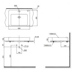 TOTO LT951C - Chậu lavabo đặt bàn 1 Chậu rửa lavabo TOTO LT951C đặt bàn 2