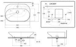 Chậu rửa lavabo TOTO LW180Y đặt bàn 2