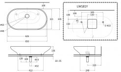 Chậu rửa lavabo TOTO LW181Y#W đặt bàn 2